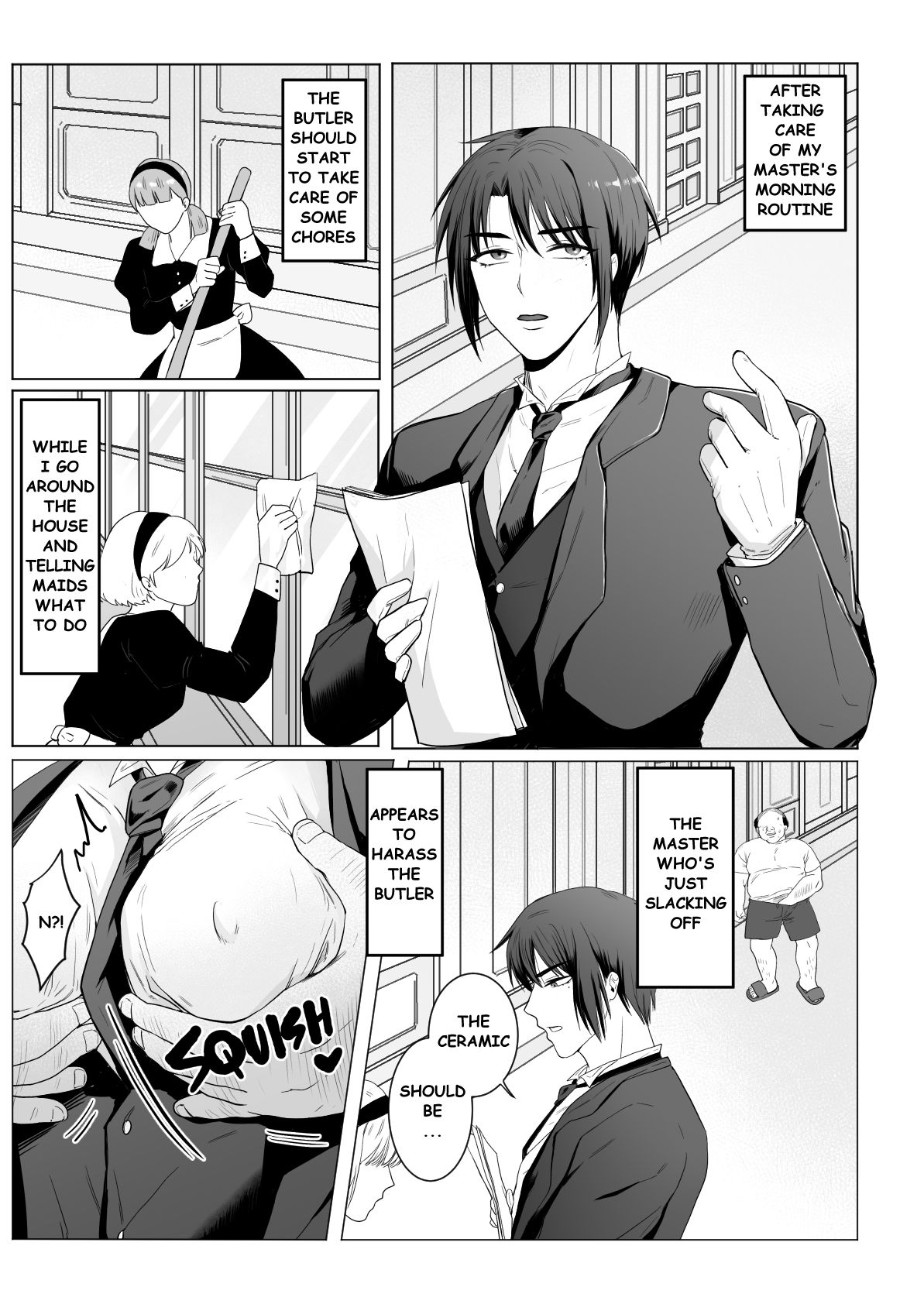 Junjin no Koto ga Daikirai na Shutsuji no Nukari no Nai Seishori Gyoumu | Perfect Sexual Assistant of Butler Who Detest the Master